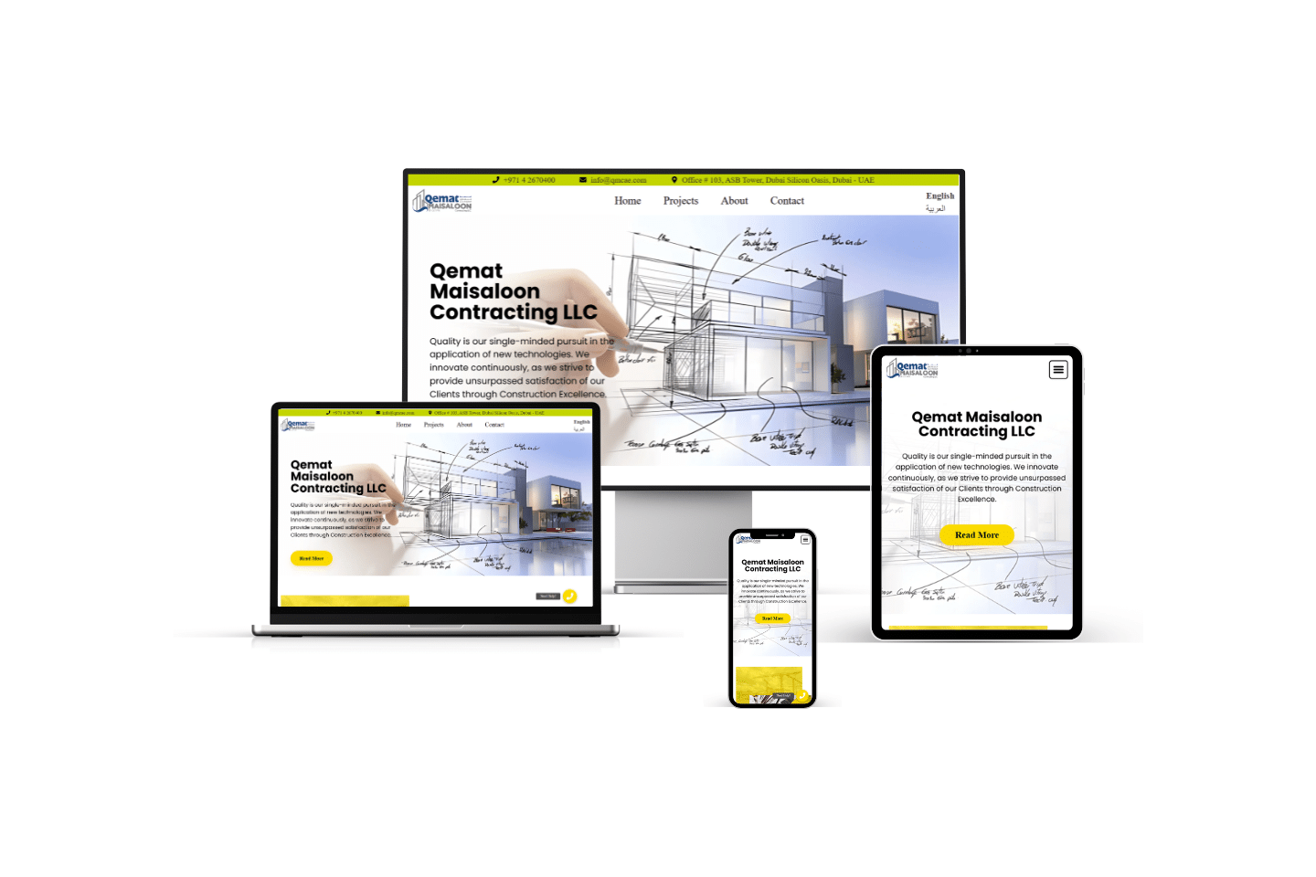 Qemat Maisaloon Contracting LLC Website