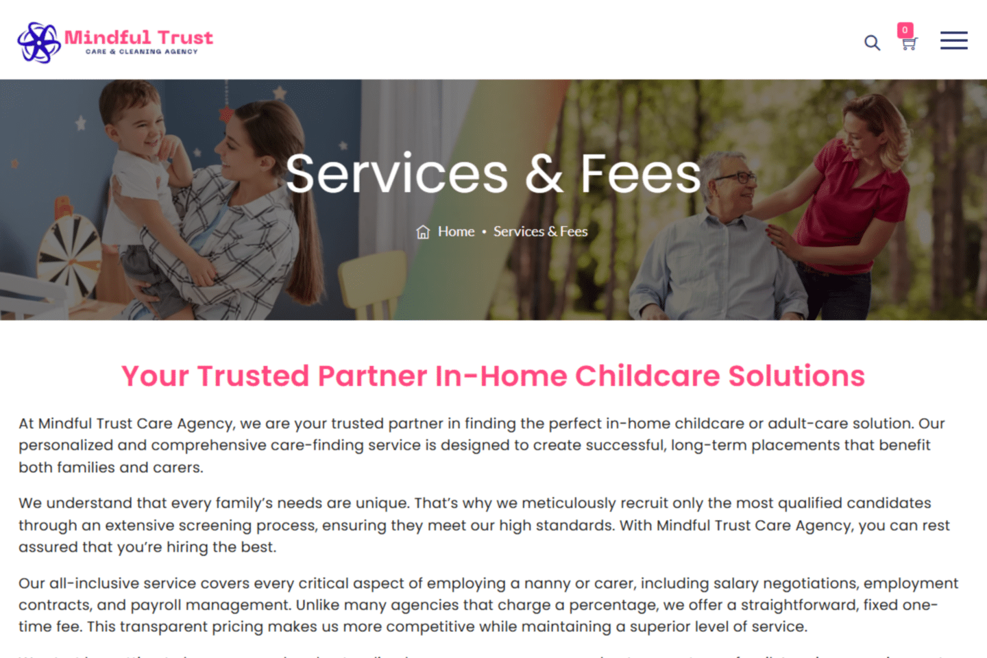 MindfulTrust care Website