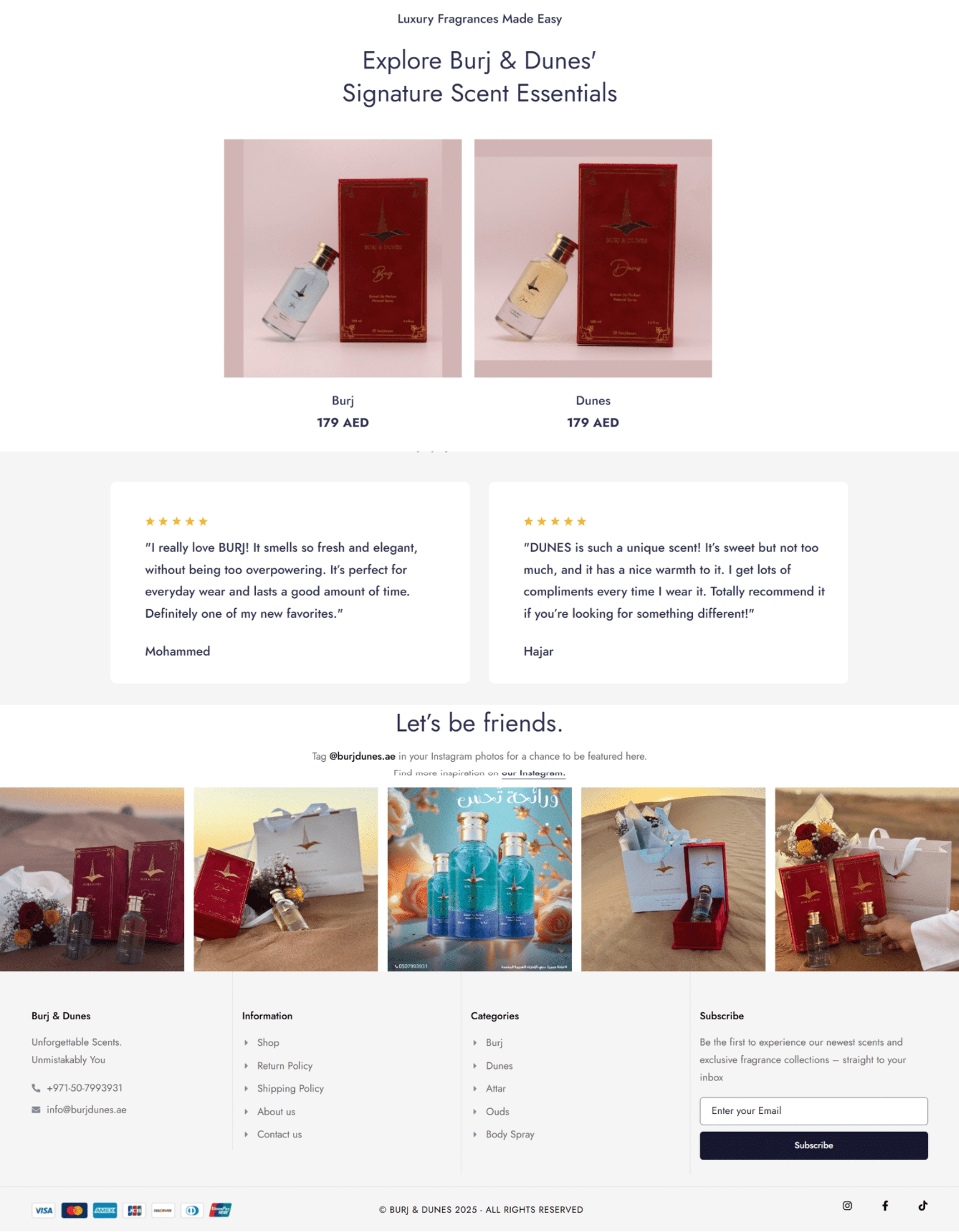 Burj & Dunes Main Portfolio