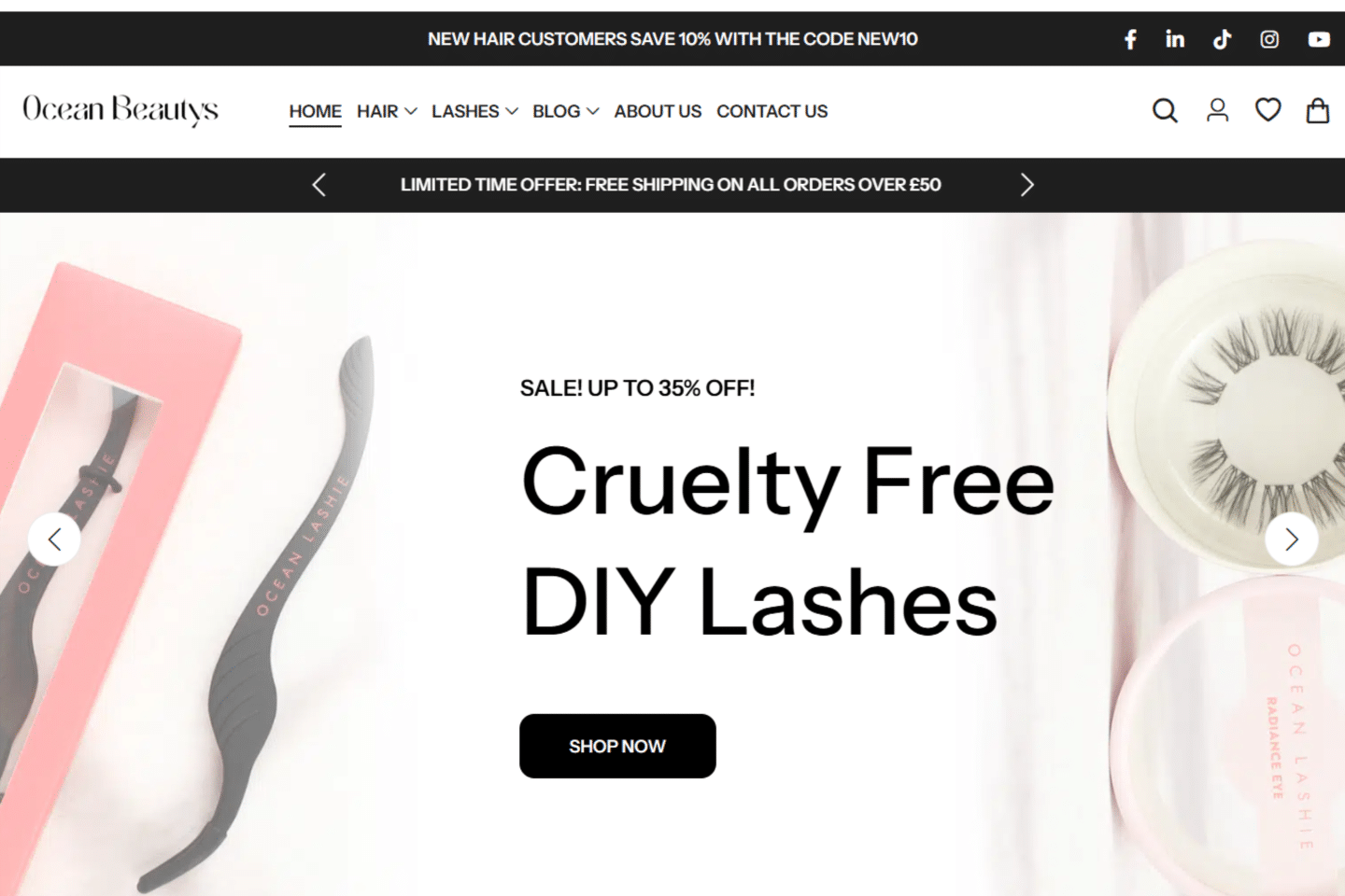 Ocean Beautys E-Commerce Website