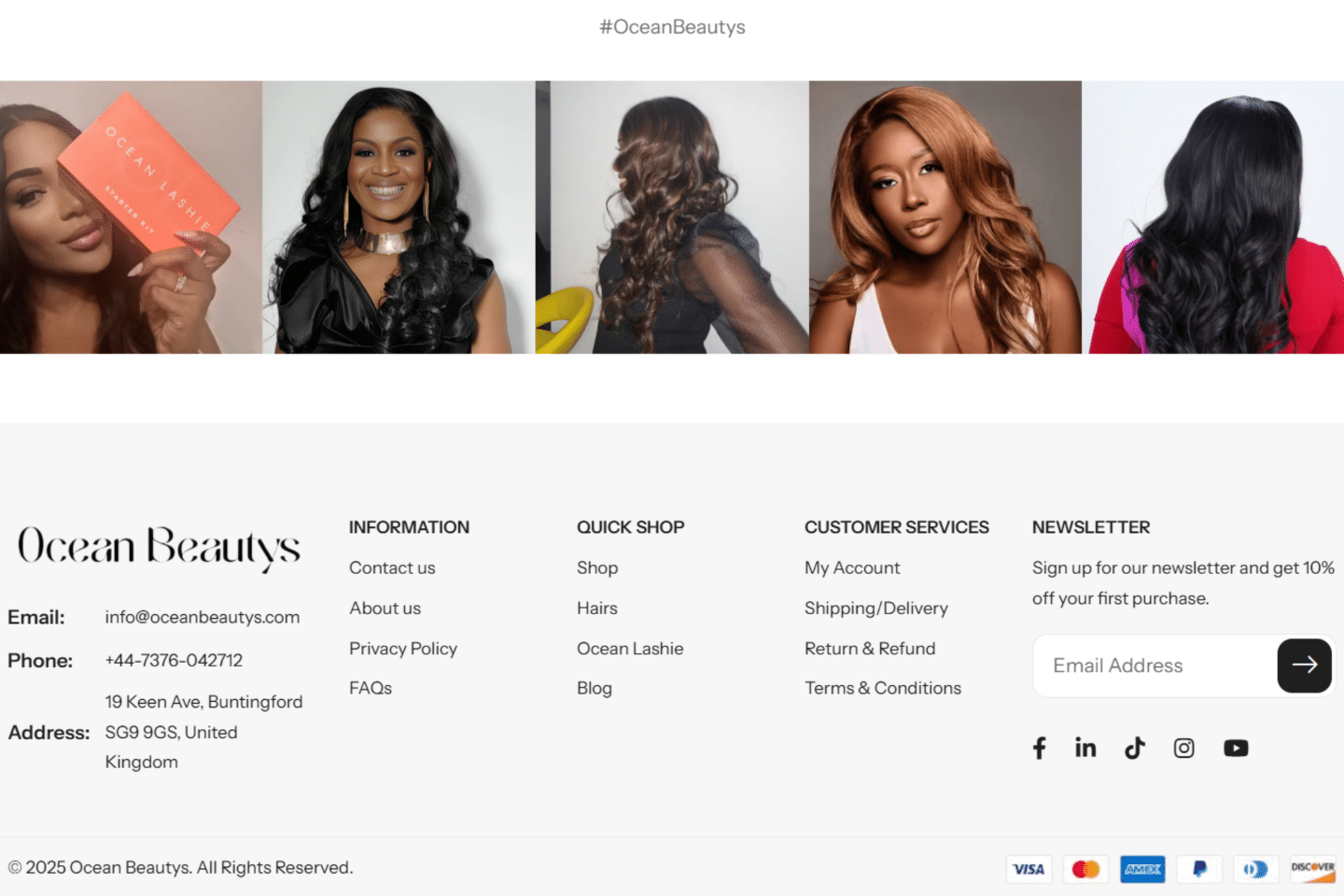 Ocean Beautys E-Commerce Website